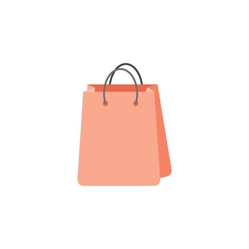 Shopping bag icon in flat style. Package illustration on isolated background. Purchase sign business concept. vector