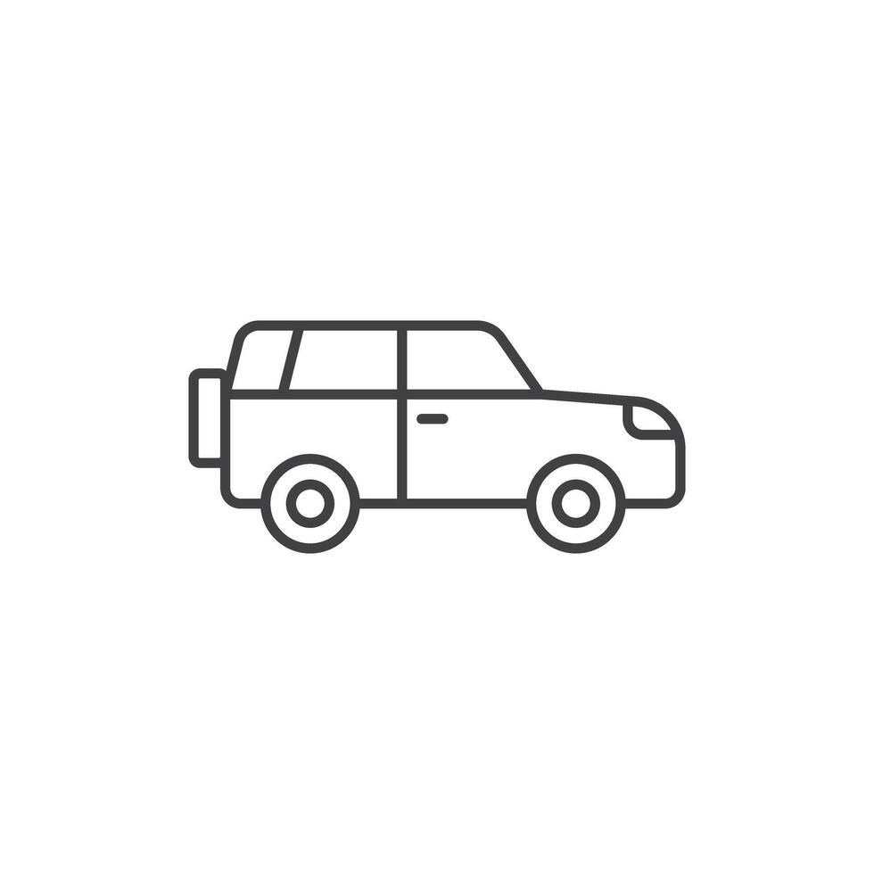 SUV car icon in flat style. Automobile illustration on isolated background. Transport sign business concept. vector