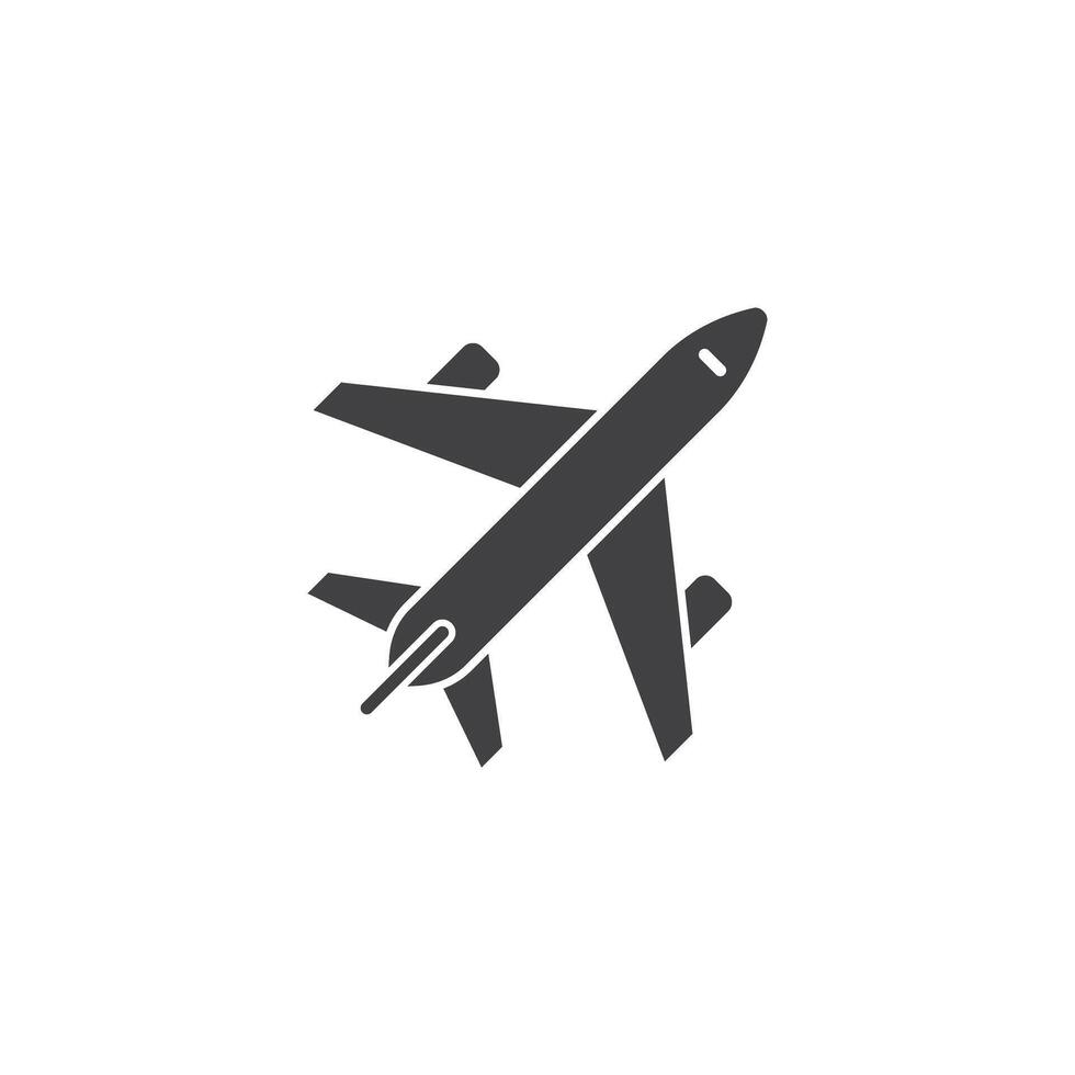 Airplane icon in flat style. Plane illustration on isolated background. Transport sign business concept. vector