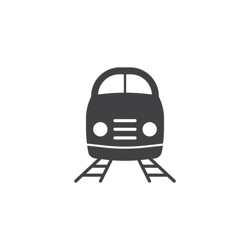 Metro train icon in flat style. Subway illustration on isolated background. Transport sign business concept. vector