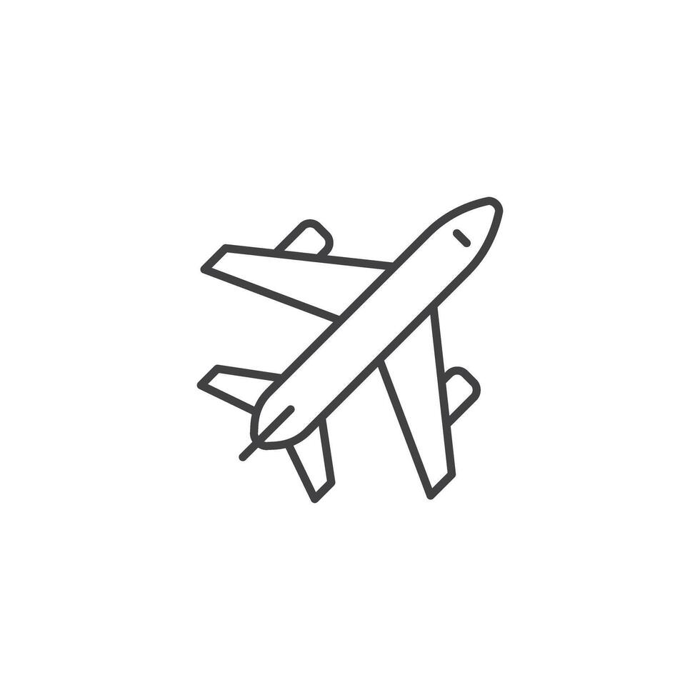 Airplane icon in flat style. Plane illustration on isolated background. Transport sign business concept. vector