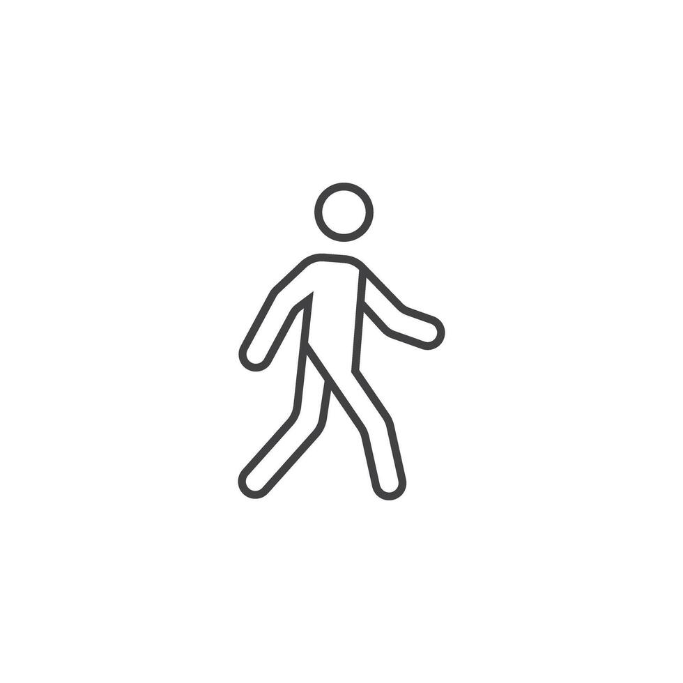 Walking man icon in flat style. People illustration on isolated background. Transport sign business concept. vector