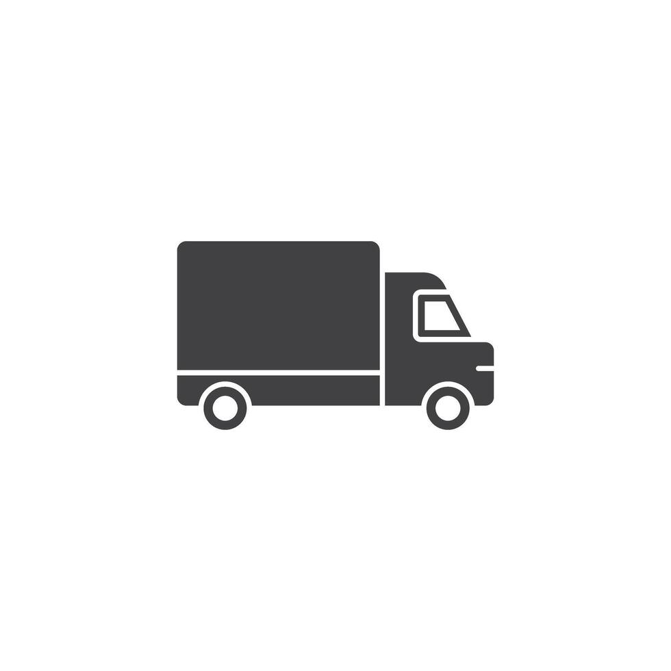Truck icon in flat style. Freight illustration on isolated background. Delivery sign business concept. vector