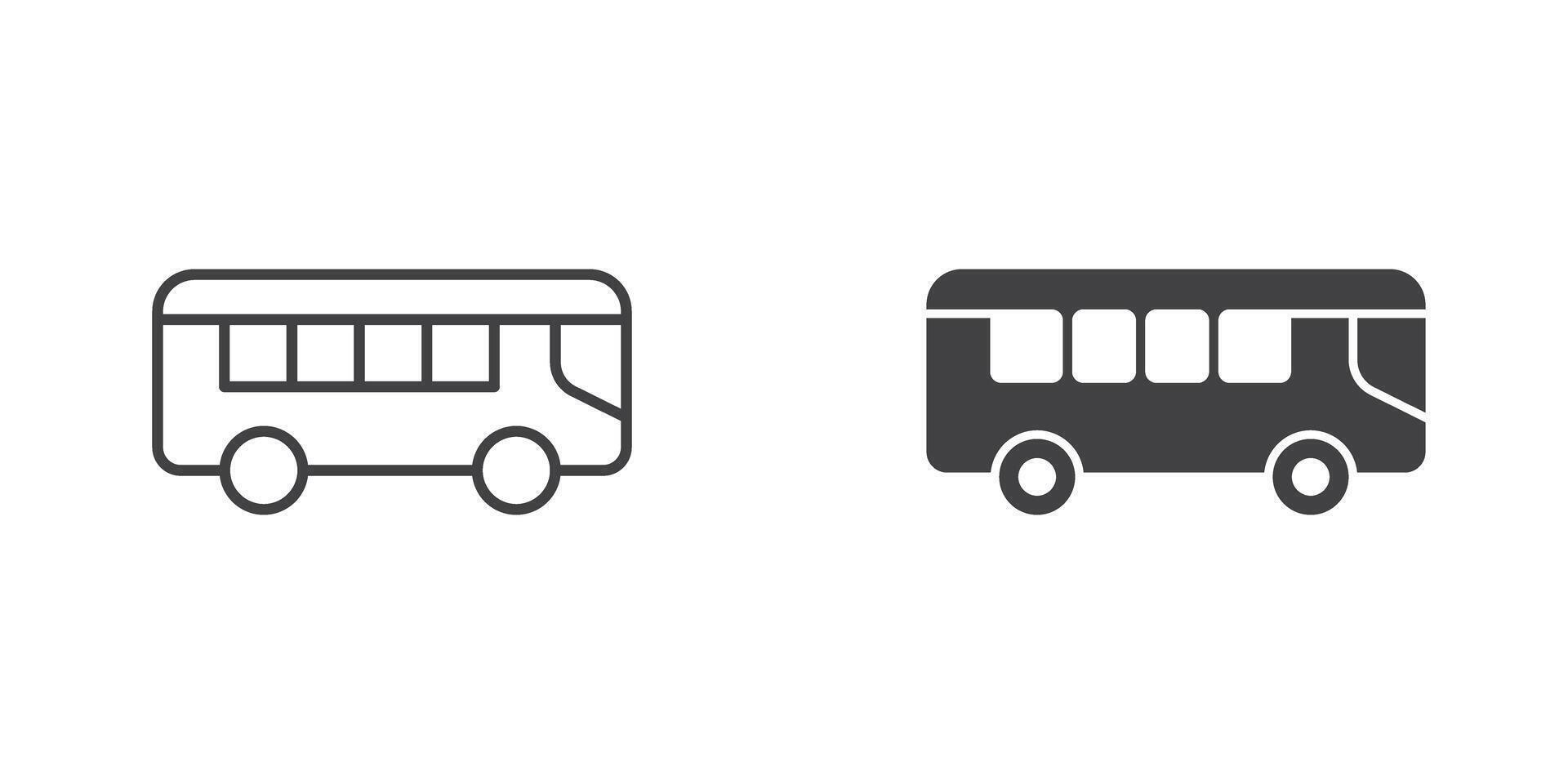 autobús icono en plano estilo. autobus ilustración en aislado antecedentes. transporte firmar negocio concepto. vector