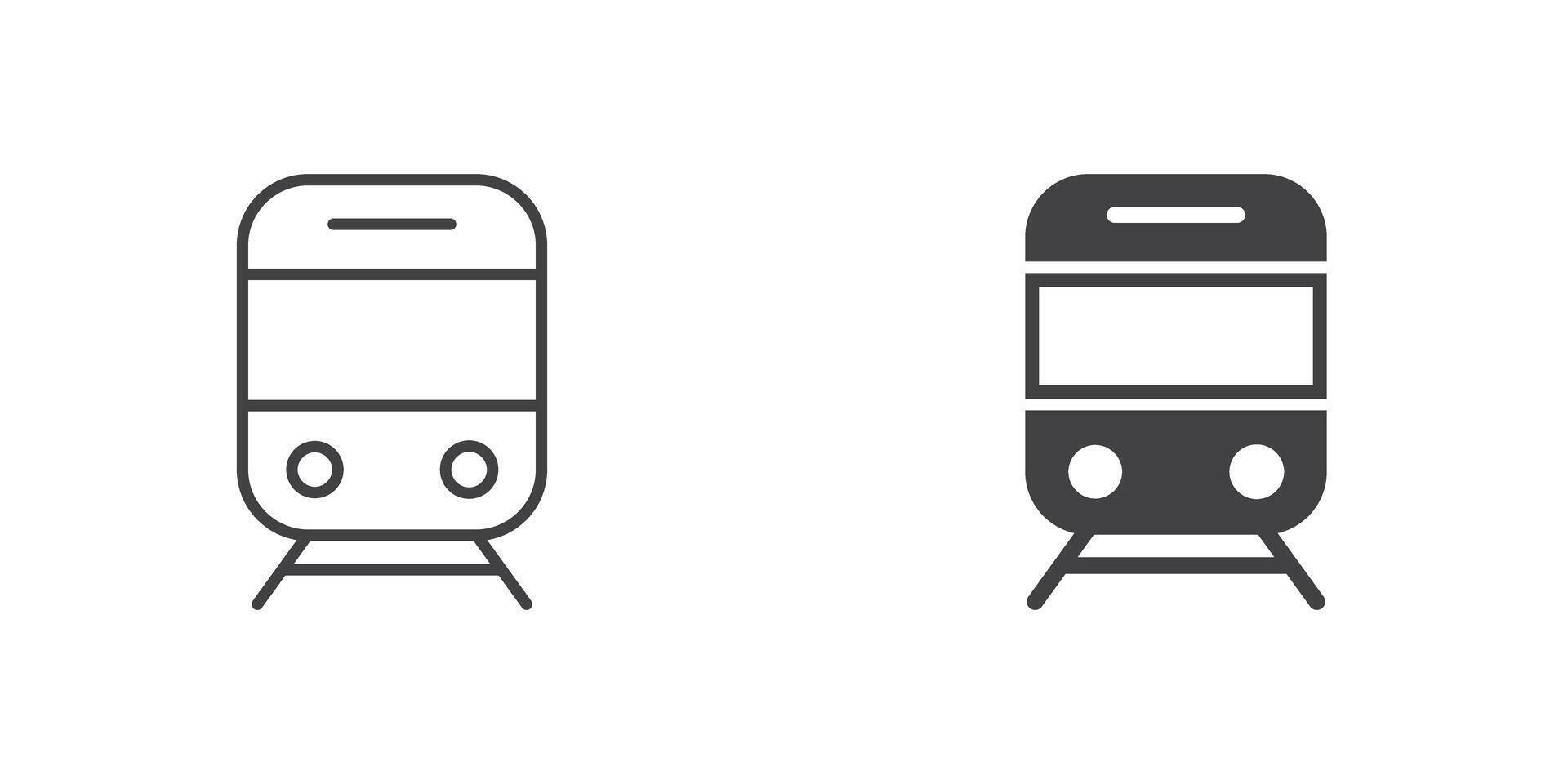 metro tren icono en plano estilo. subterraneo ilustración en aislado antecedentes. transporte firmar negocio concepto. vector