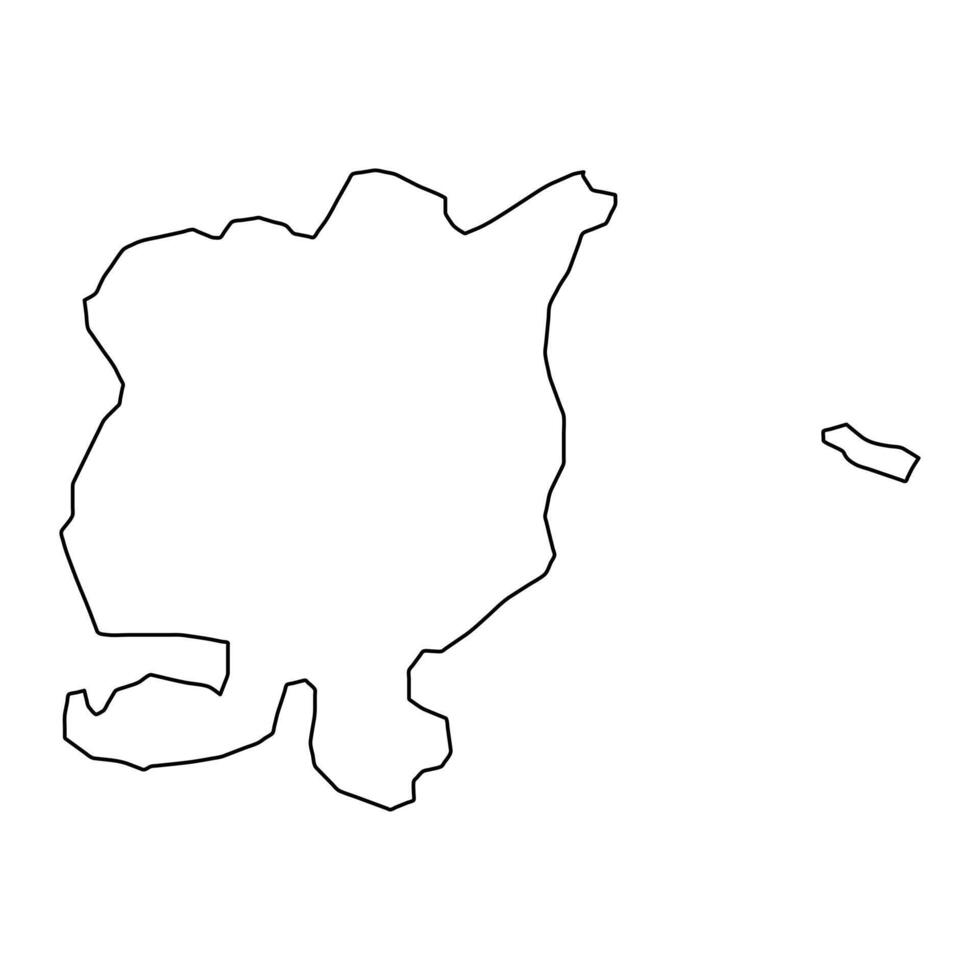 más extraño municipio mapa, administrativo división de Dinamarca. ilustración. vector
