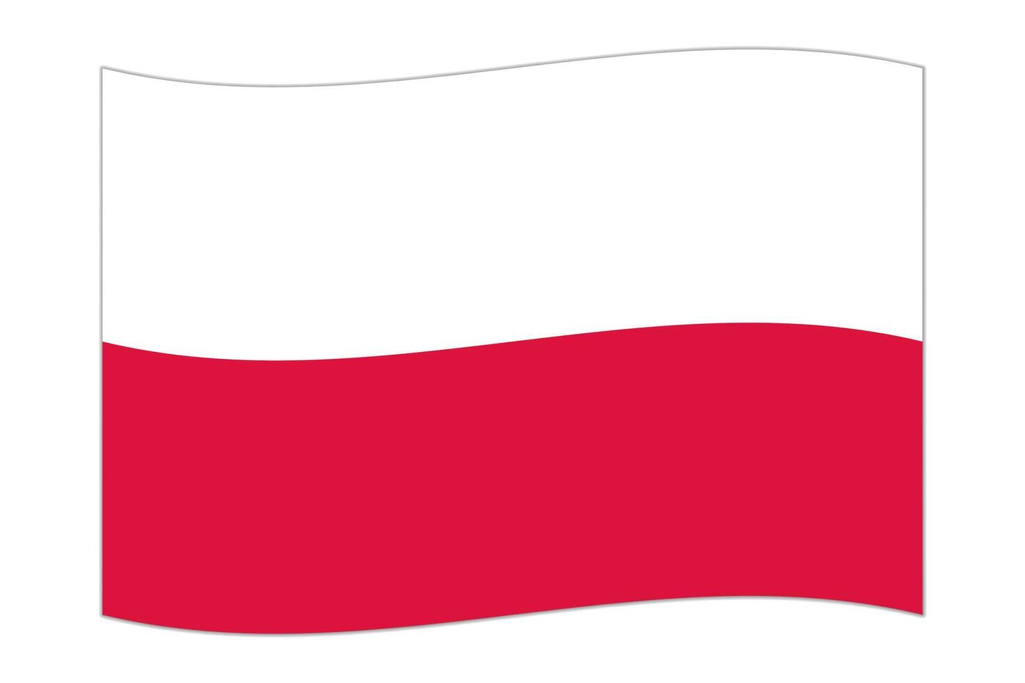 Waving flag of the country Poland. illustration. vector