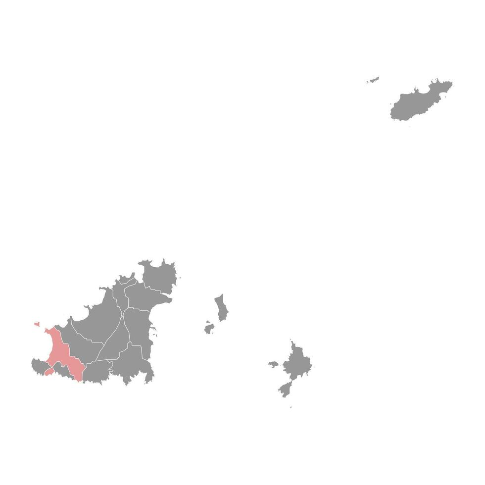 Saint Peter parishes map, administrative division of Guernsey. illustration. vector