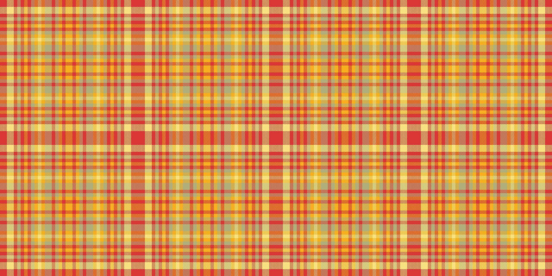 Down texture background textile, seasonal plaid pattern check. Beige tartan fabric seamless in red and amber colors. vector
