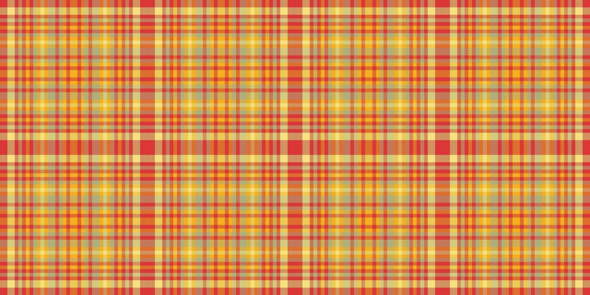 Down texture background textile, seasonal plaid pattern check. Beige tartan fabric seamless in red and amber colors. vector