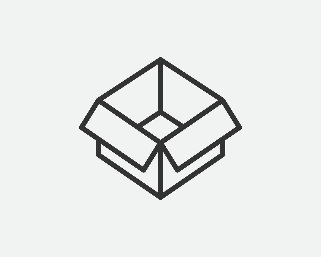 Delivery packaging icon. Cargo cardboard box icons. Carton package sign from line geometric shapes. vector