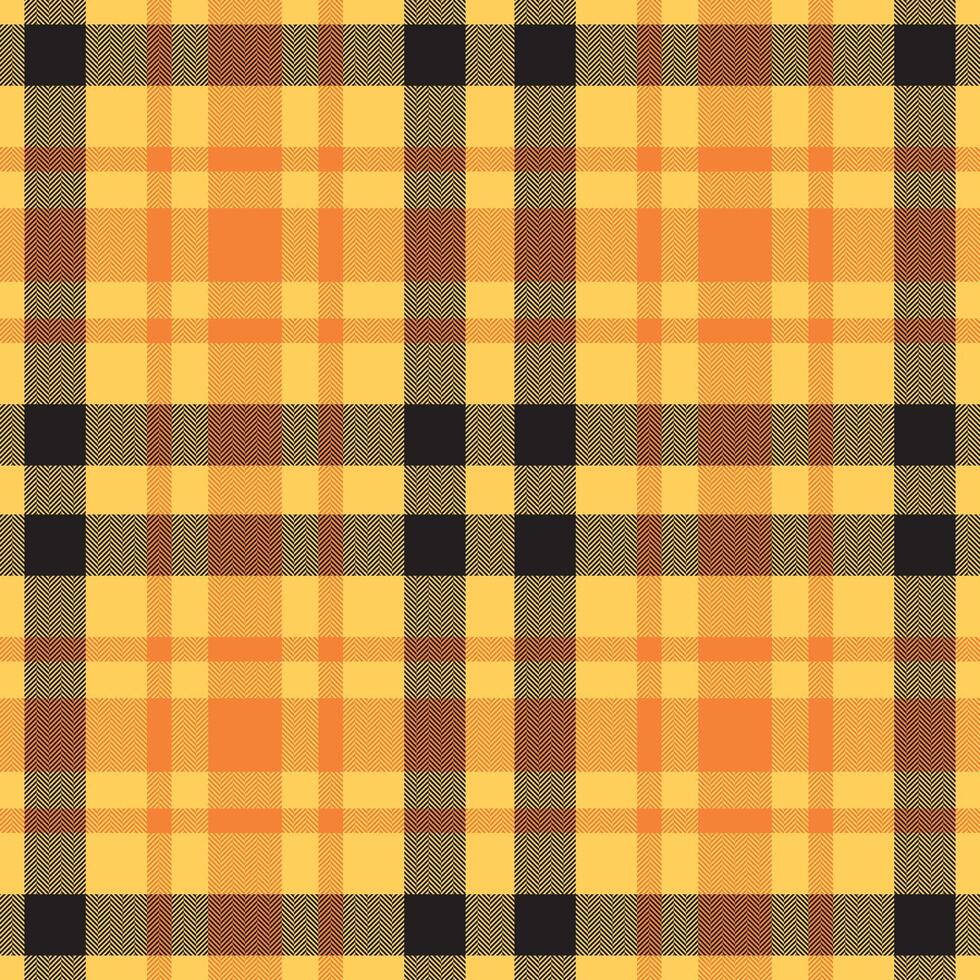 Plaid seamless pattern in orange. Check fabric texture. textile print. vector
