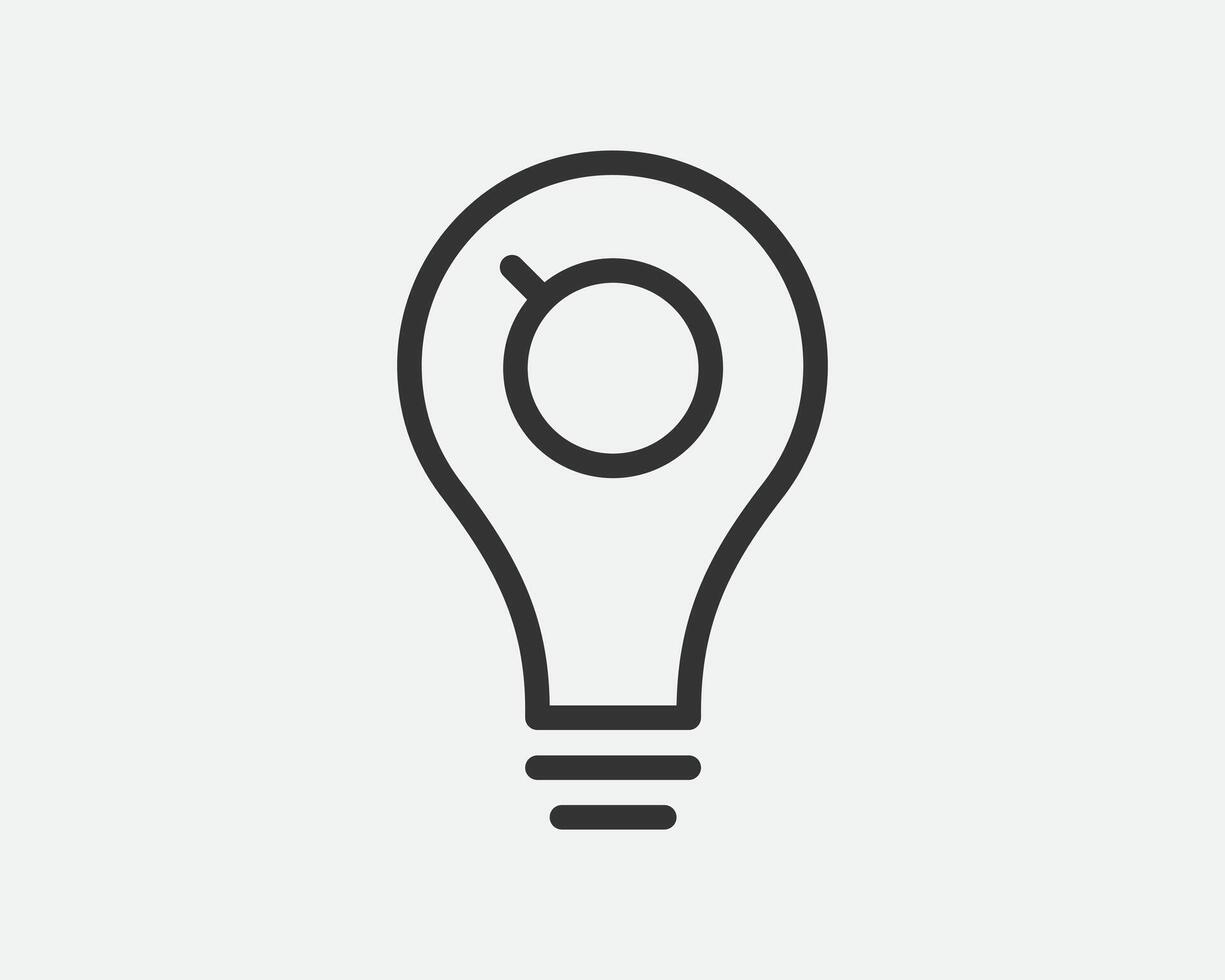 Light dimmer icon line trendy design. Electricity lamp saving energy sign. Black and white flat style. vector