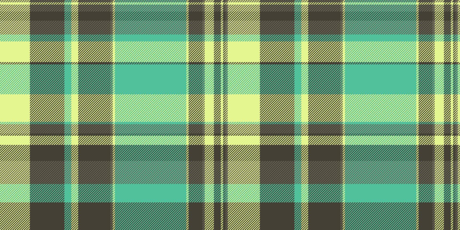 October seamless textile fabric, checks tartan pattern. Harmony texture background check plaid in dark and mint colors. vector