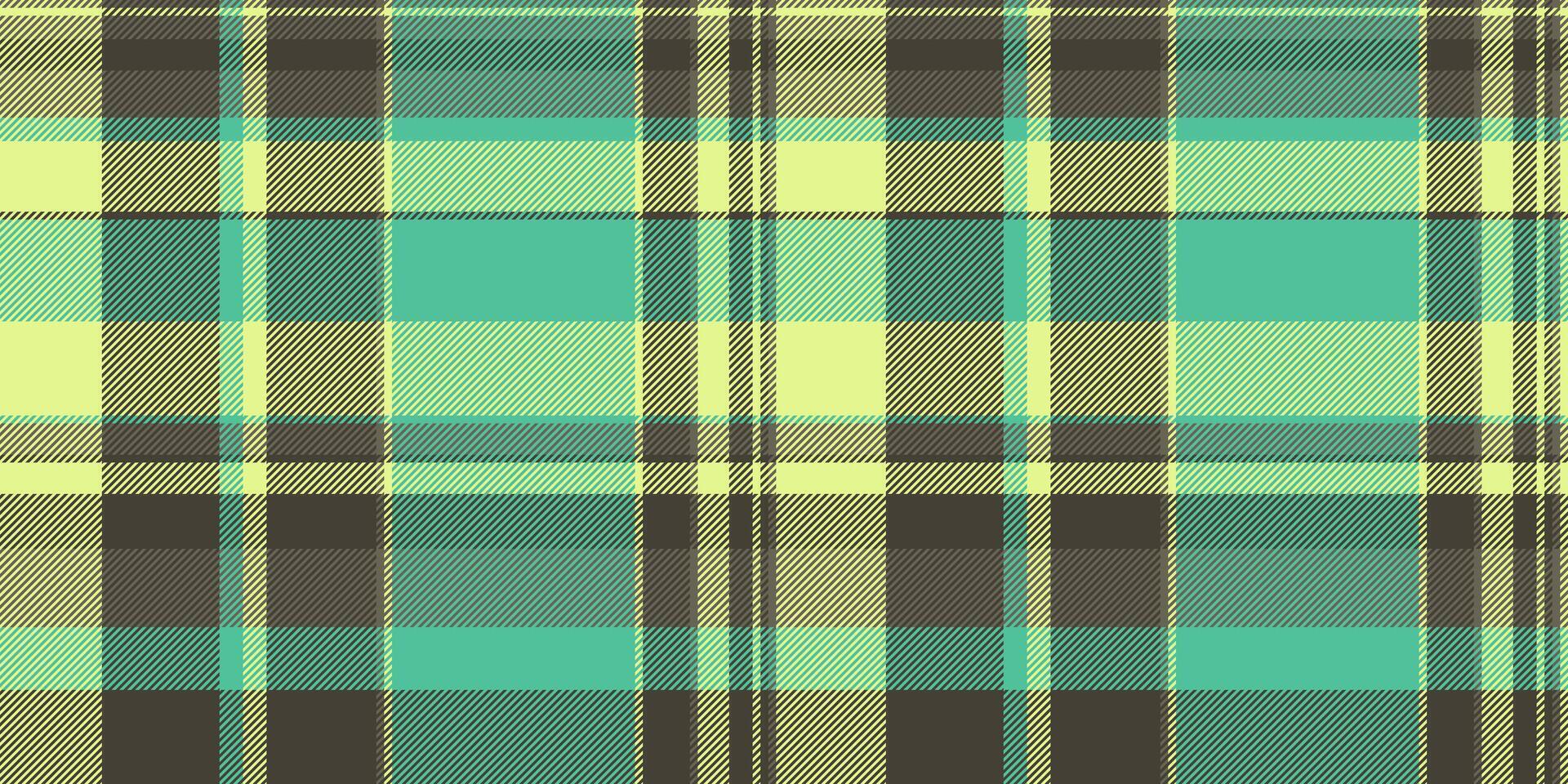 October seamless textile fabric, checks tartan pattern. Harmony texture background check plaid in dark and mint colors. vector