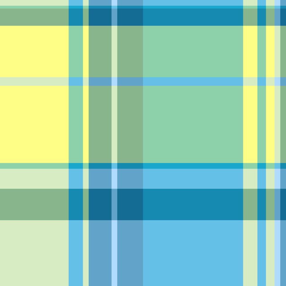 Curtain textile pattern fabric, short texture tartan seamless. Female plaid background check in cyan and light colors. vector