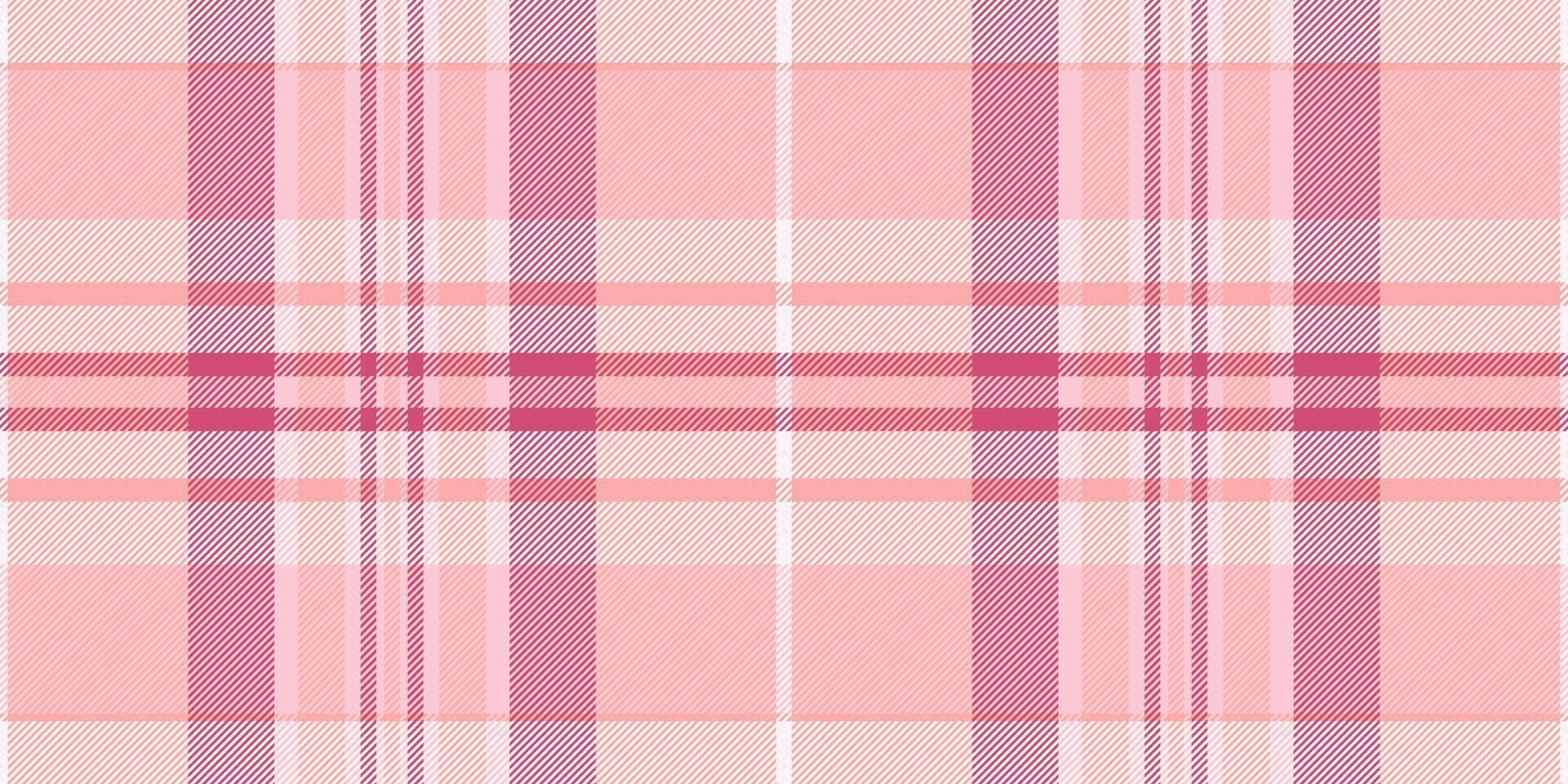 Square seamless background, canvas plaid texture check. Tablecloth pattern textile tartan fabric in red and light colors. vector