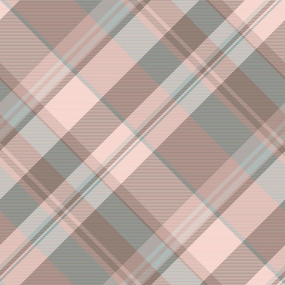 Everyday textile background seamless, delicate texture tartan check. Horizon pattern plaid fabric in pastel and light colors. vector