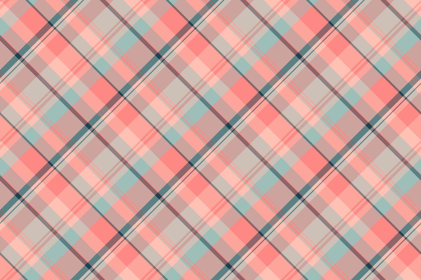Manufacture tartan textile fabric, english pattern seamless check. Scottish texture background plaid in light and red colors. vector