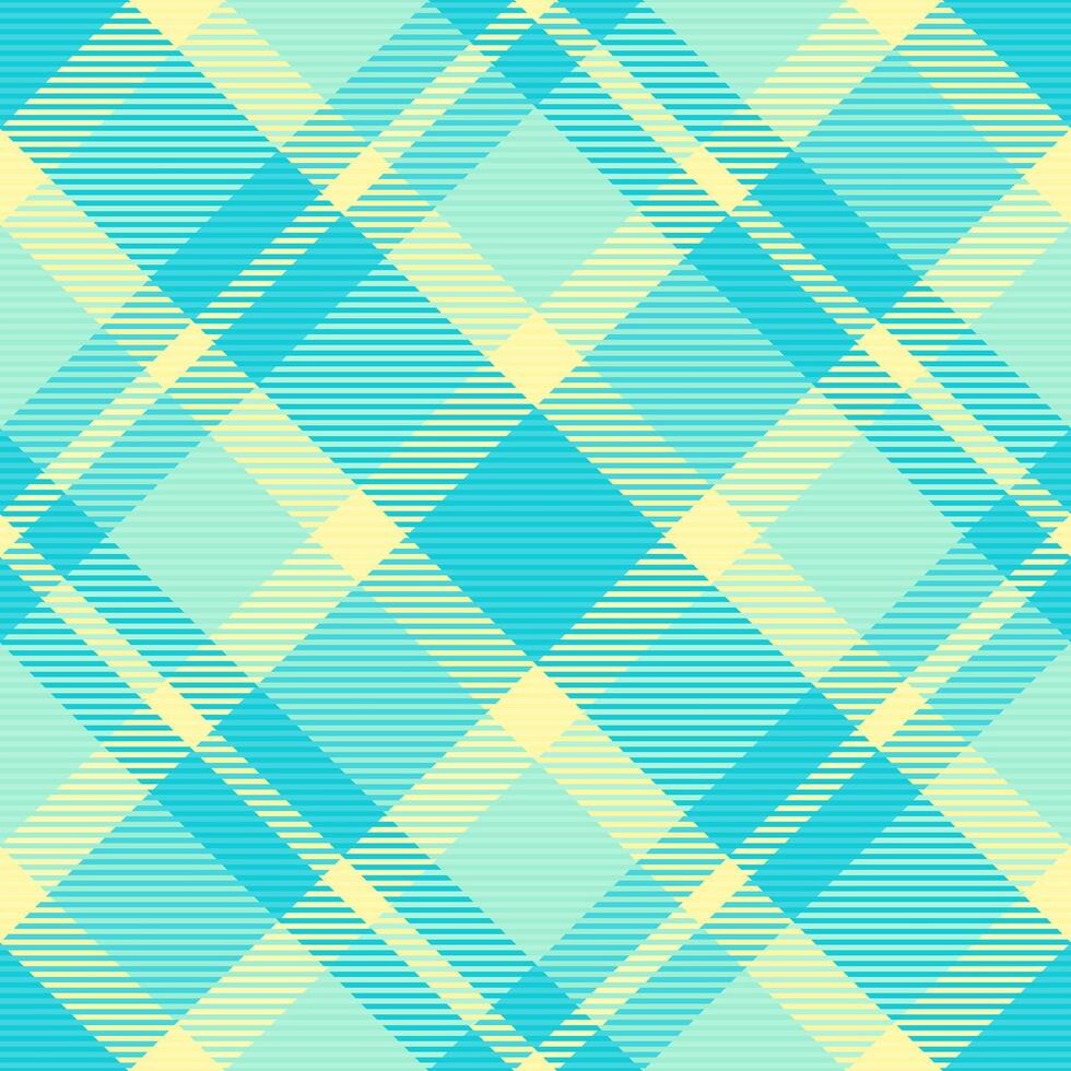 Aqua check tartan background, azul seamless plaid textile. Irish fabric pattern texture in cyan and light colors. vector