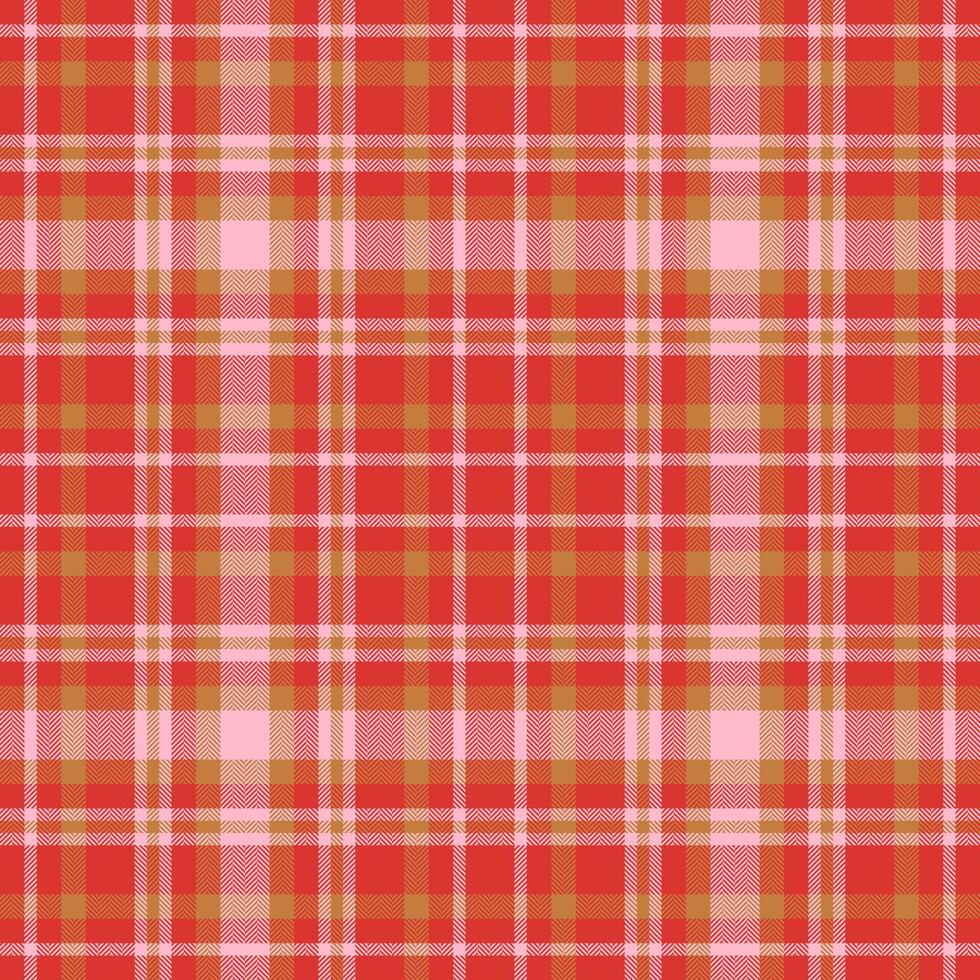 Plaid seamless pattern in red. Check fabric texture. textile print. vector