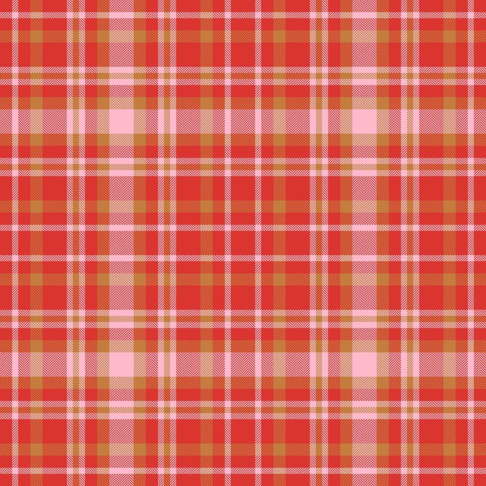 Plaid seamless pattern in red. Check fabric texture. textile print. vector