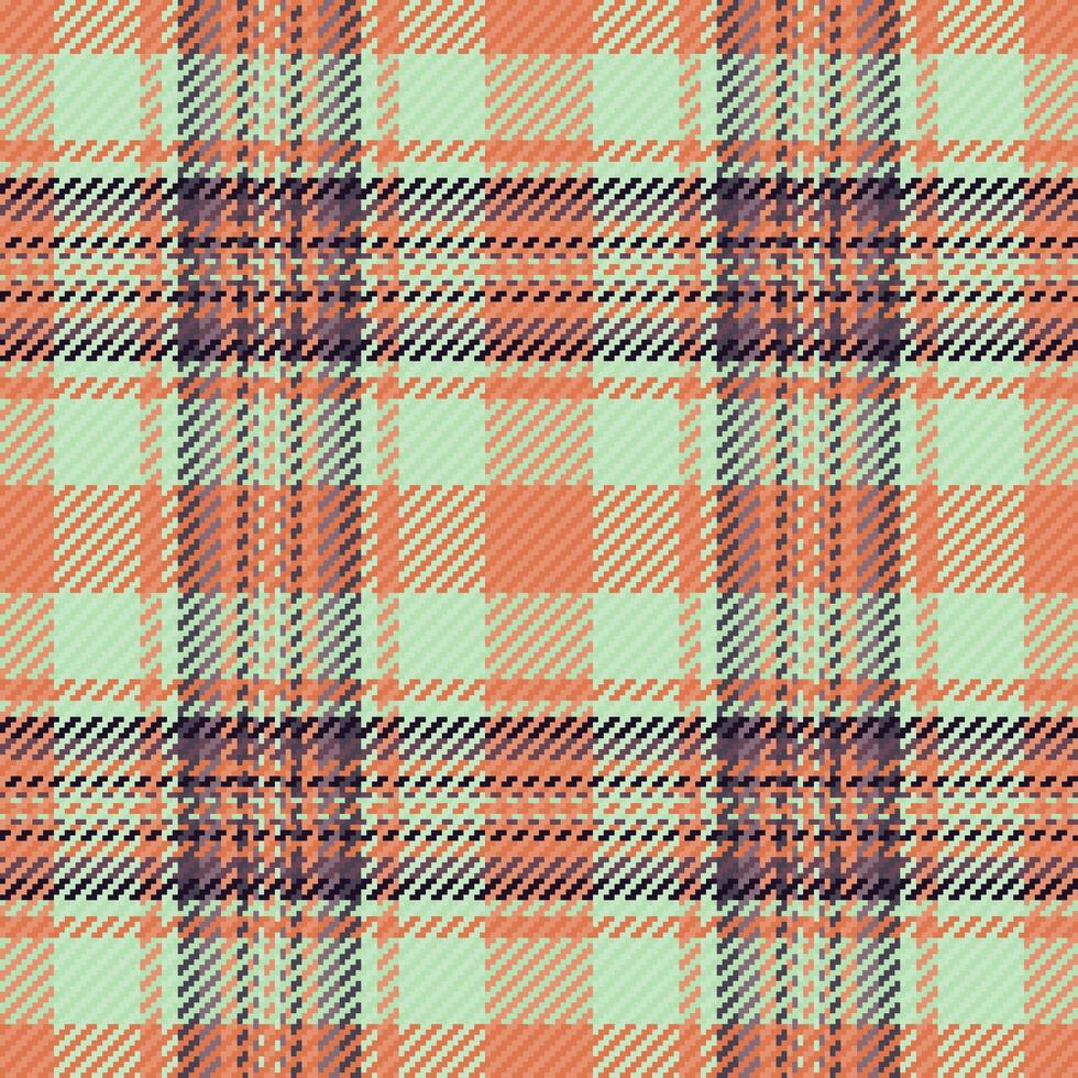 Textile plaid pattern of check fabric with a seamless texture background tartan. vector
