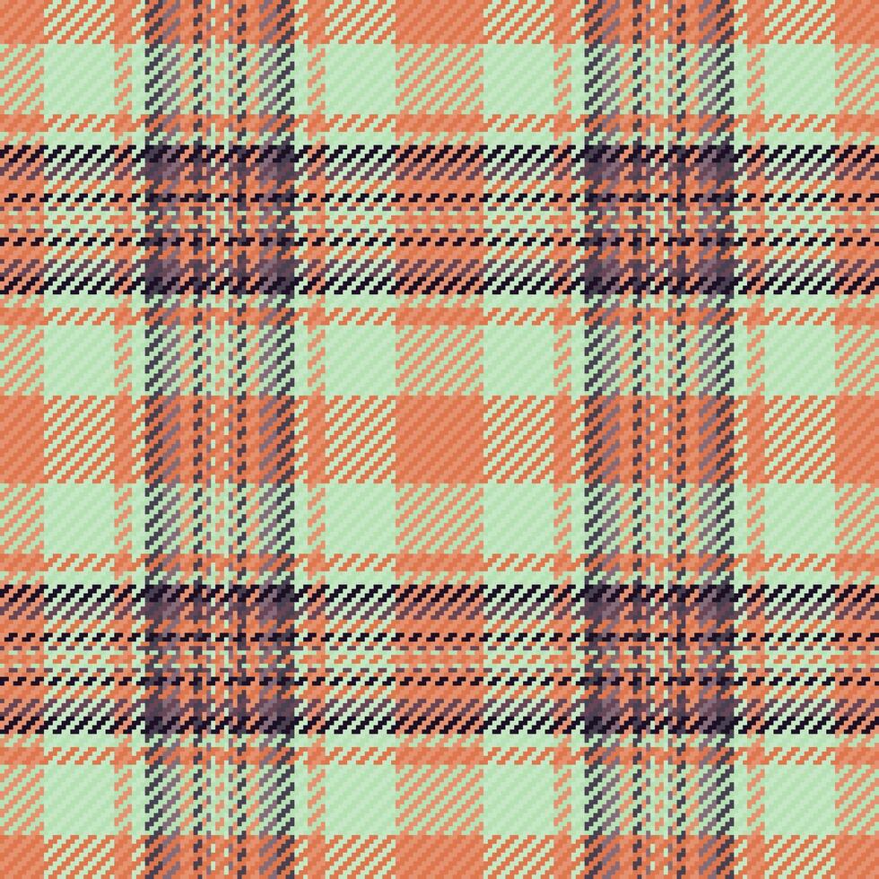 Textile plaid pattern of check fabric with a seamless texture background tartan. vector