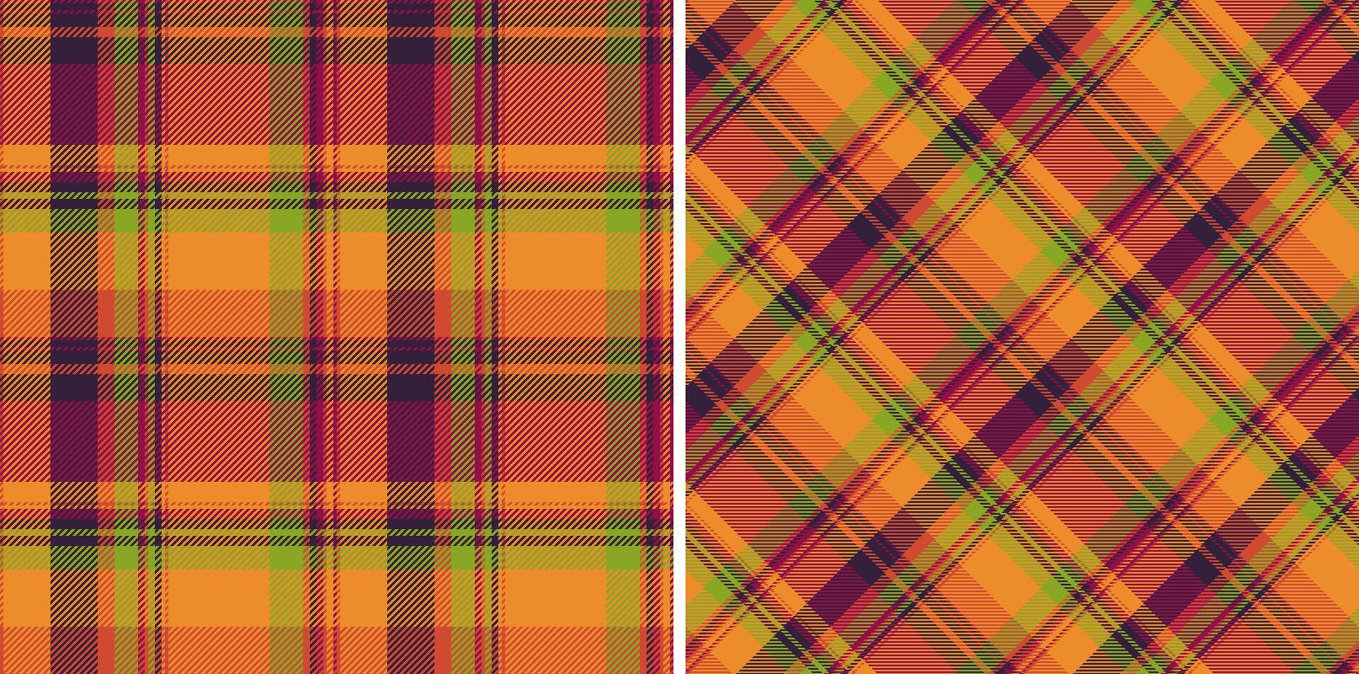 Fabric textile check of pattern texture seamless with a plaid tartan background. Set in stylish colors. Greeting card designs. vector
