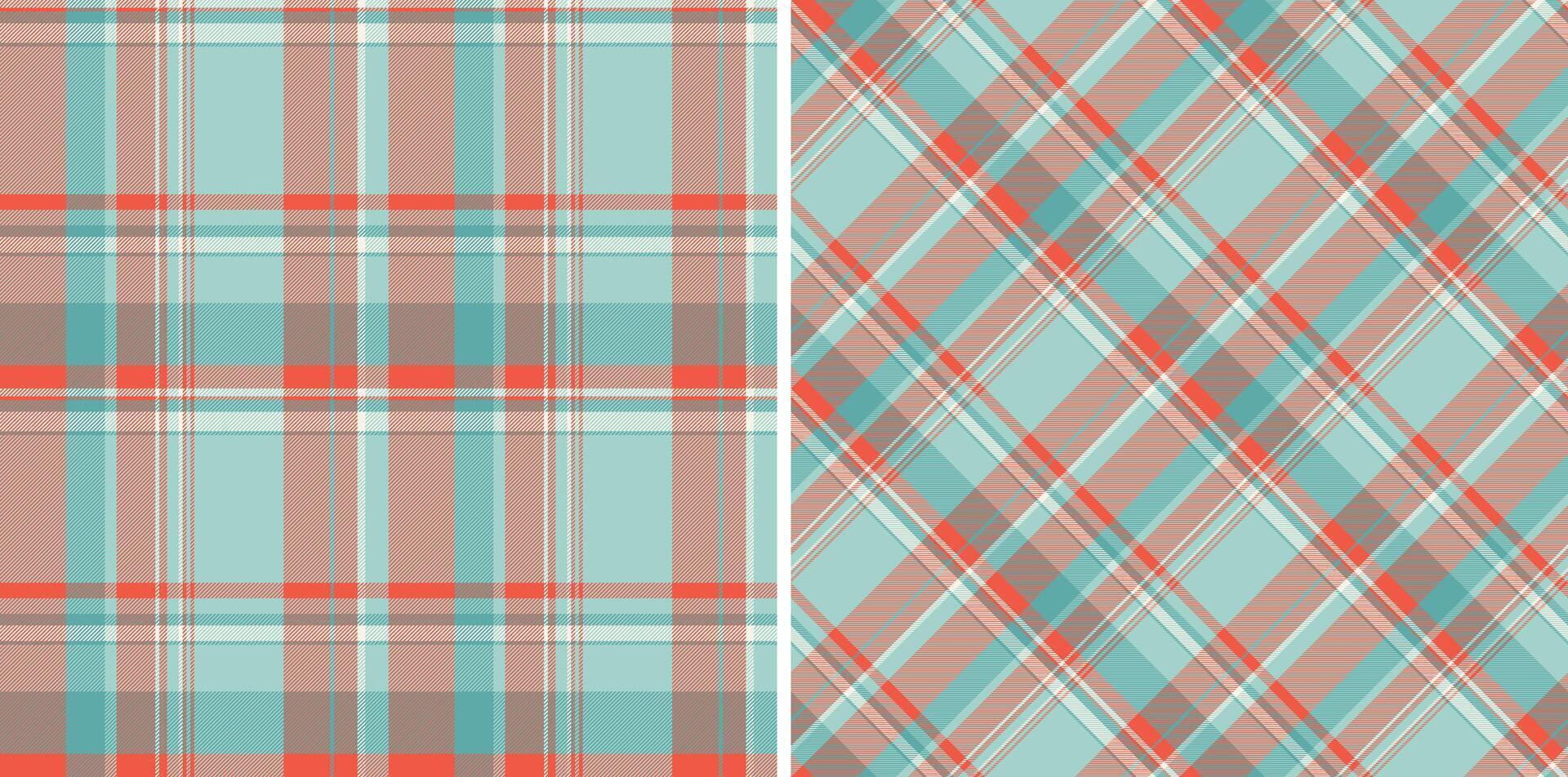 Plaid tartan seamless of textile pattern with a texture fabric check background. Set in summer colors for classic wardrobe essentials in timeless style. vector