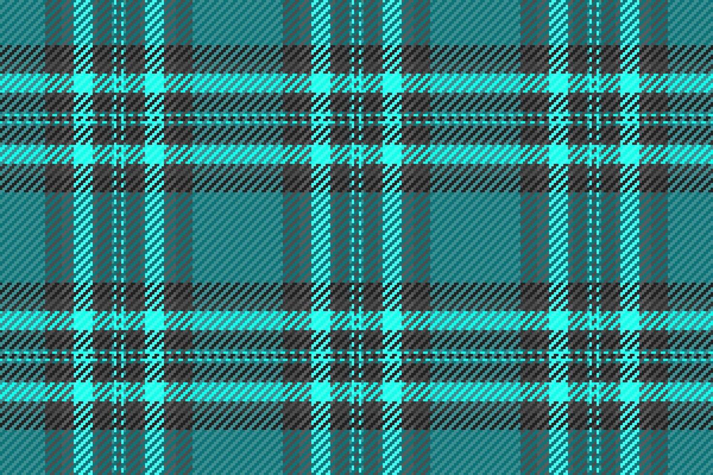 Hat check fabric , craft background tartan textile. Tracery seamless pattern texture plaid in cyan and grey colors. vector