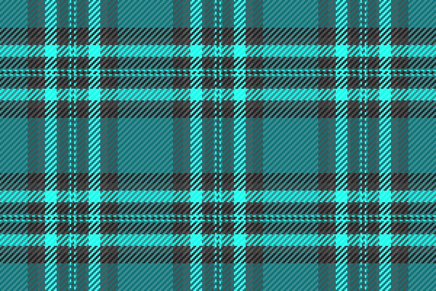 Hat check fabric , craft background tartan textile. Tracery seamless pattern texture plaid in cyan and grey colors. vector