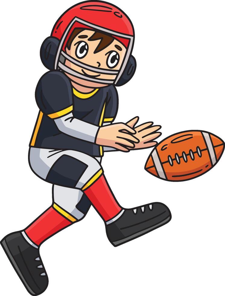 American Football Player Kicking Ball Clipart vector