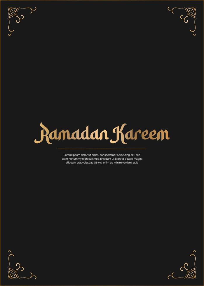 Luxury ornamental background with golden color, Islamic Arabic Eid or Ramadan Kareem luxury background. vector