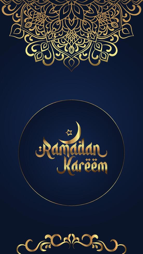 Luxury ornamental background with golden color, Islamic Arabic Eid or Ramadan Kareem luxury background. vector