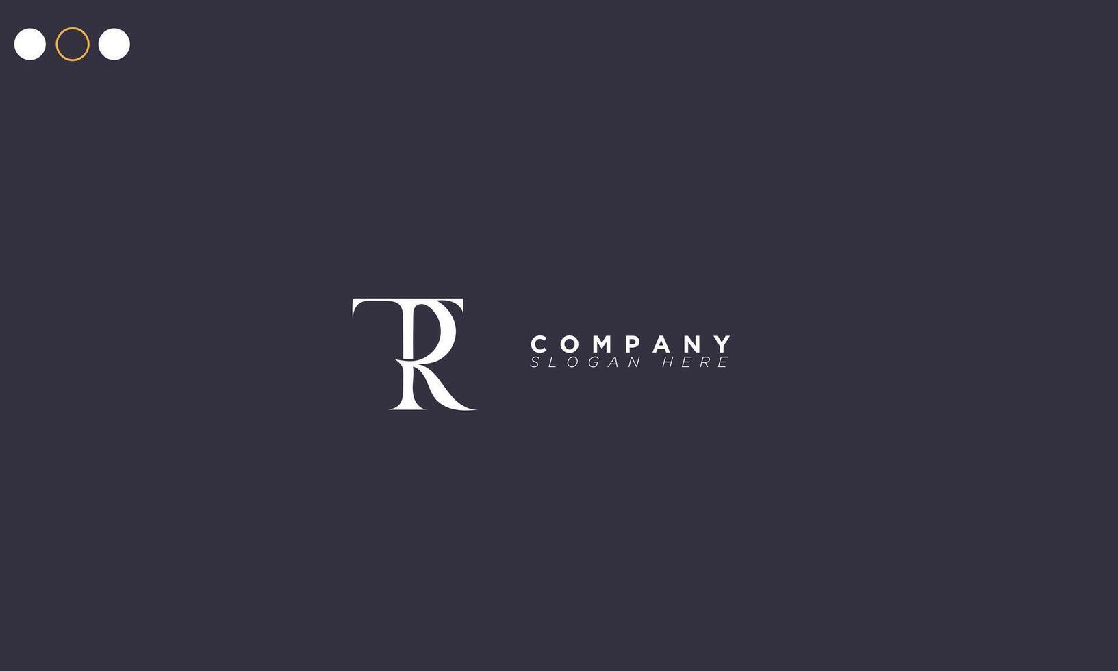 TR Alphabet letters Initials Monogram logo RT, T and R vector