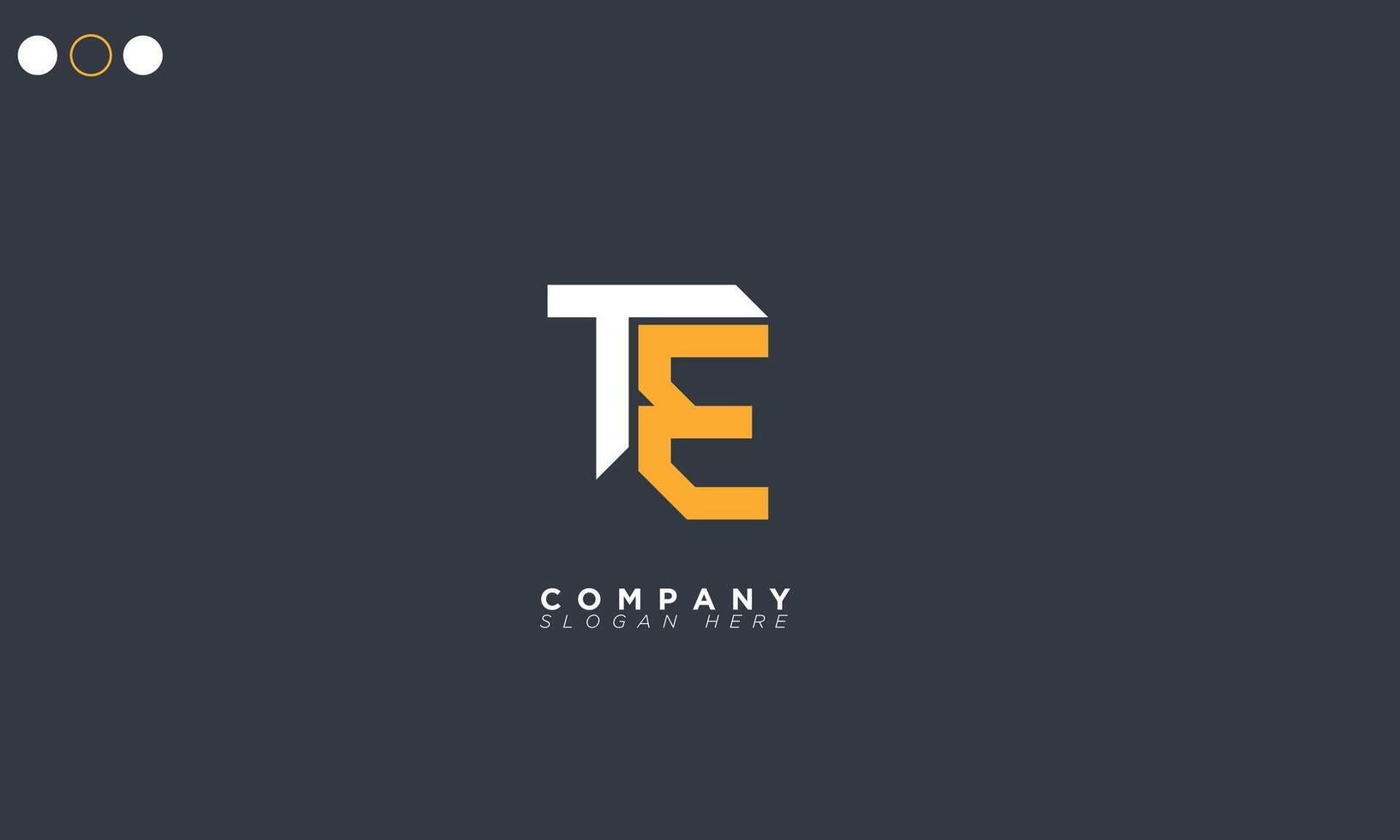 TE Alphabet letters Initials Monogram logo ET, T and E vector