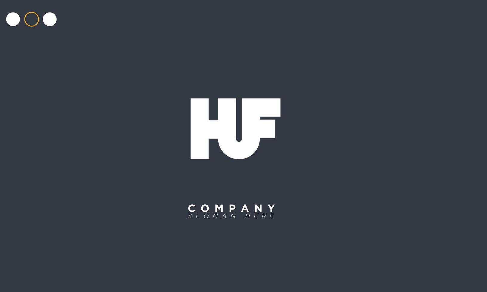 HF Alphabet letters Initials Monogram logo vector