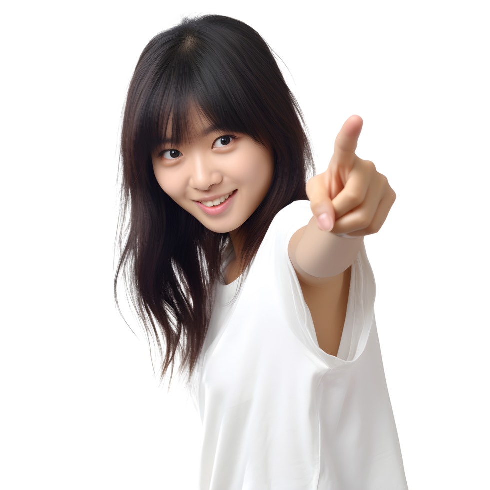 Portrait of young woman happy smiling and standing posing png