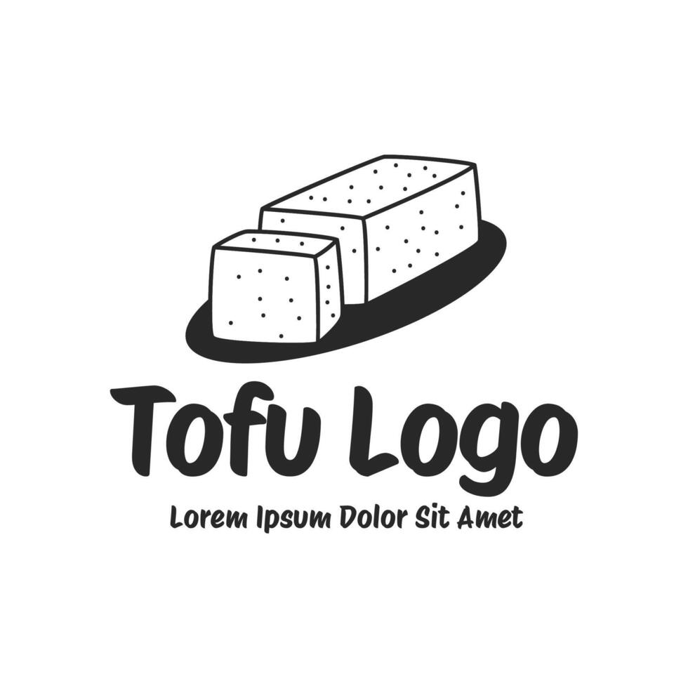 Tofu logo design template in white background vector