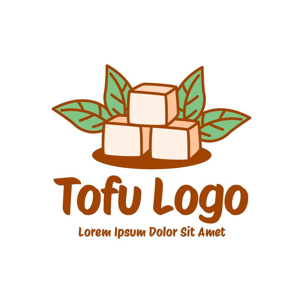 tofu logo diseño modelo en blanco antecedentes vector