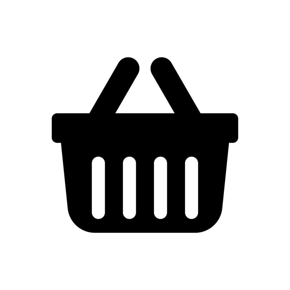 Shopping basket icon illustration. vector