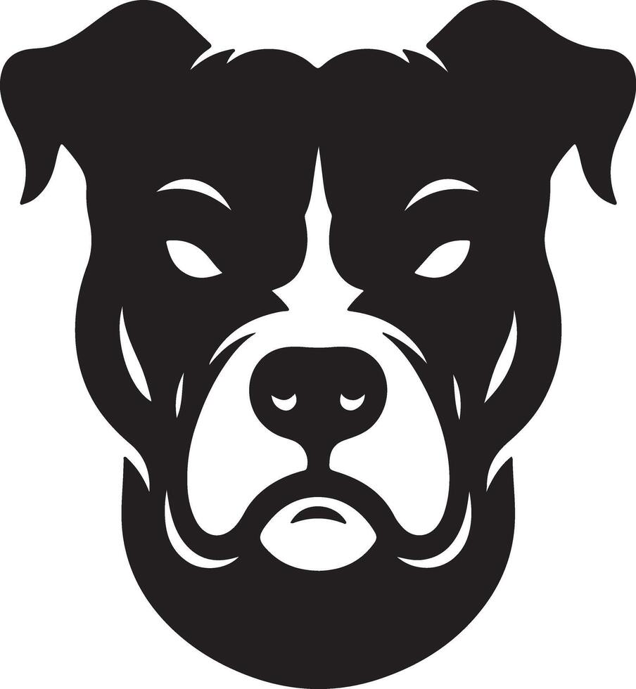 mínimo enojado pitbull perro silueta, negro color silueta 12 vector