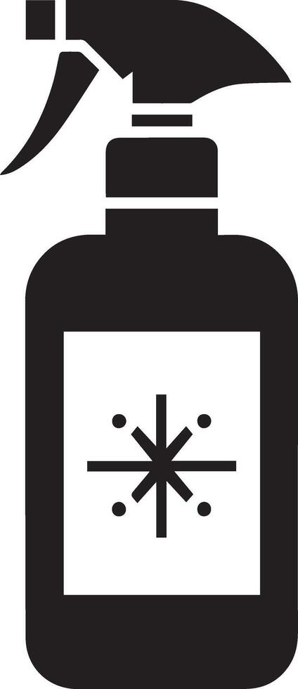 Minimal Spray bottle icon silhouette, white background, fill with black 11 vector