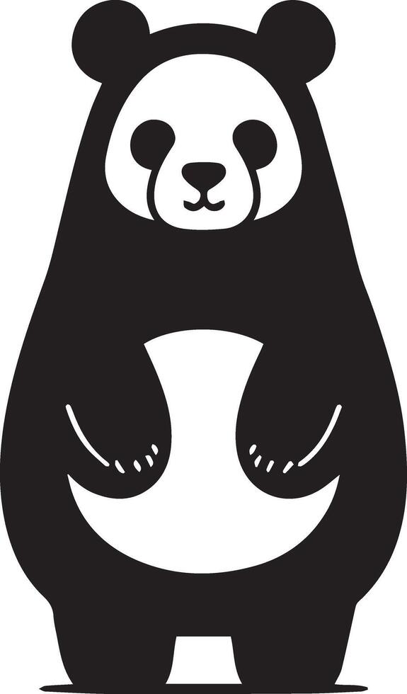 minimal Funny Animal Character silhouette, silhouette, black color, white background 42 vector