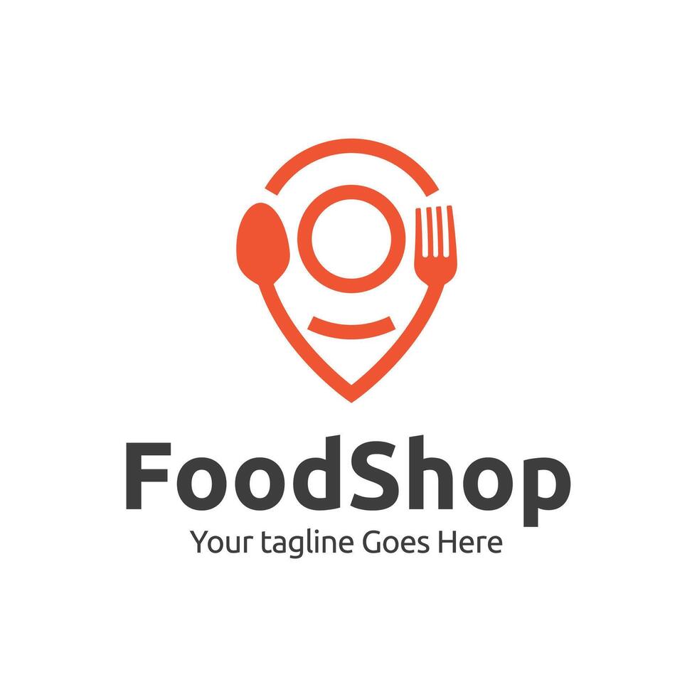 Fresh Food Shopping Logo design template. logo concept for shop , supermarket or supermall. vector