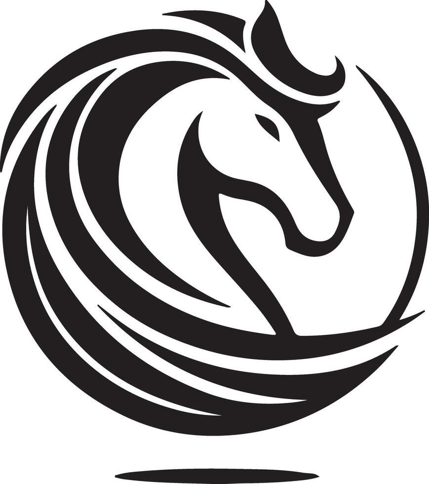 minimal Creative Horse Elegant line art Logo 10 vector