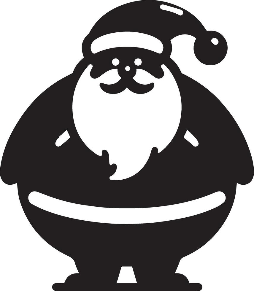 minimal carton funny character, Santa Claus, silhouette 26 vector