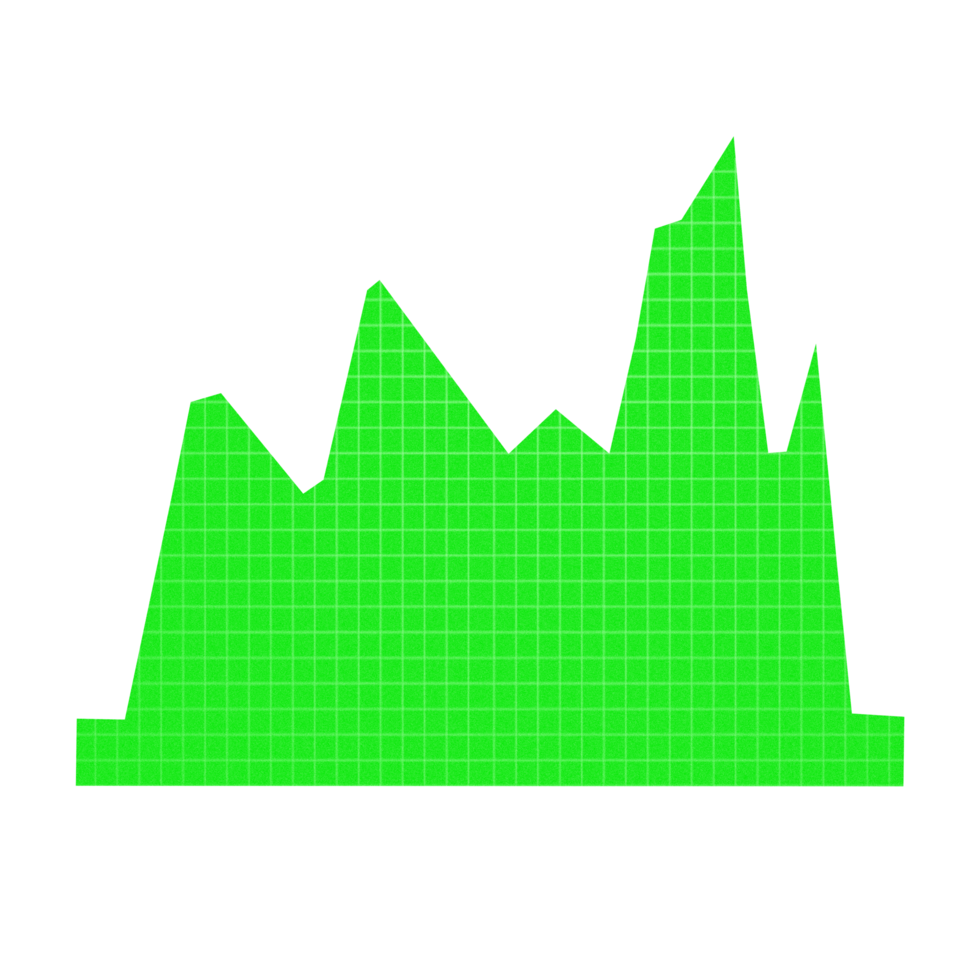 verde crescita grafico con trasparente sfondo png