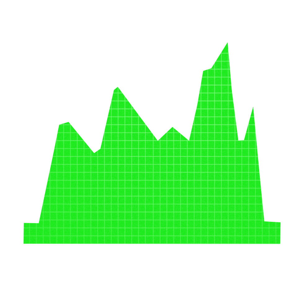 groen groei diagram met transparant achtergrond png